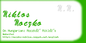 miklos moczko business card